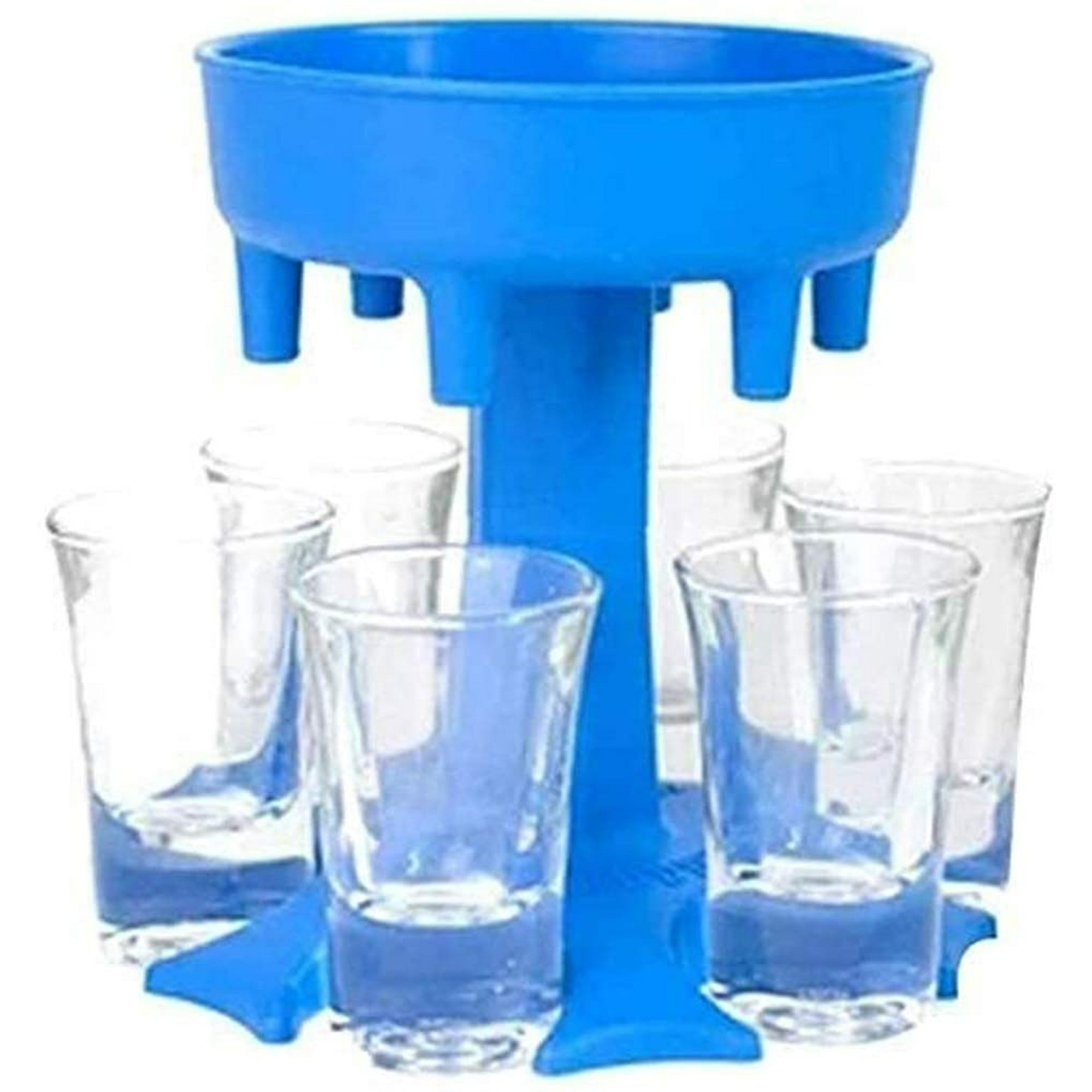 6 Shot Glass Dispenser Holder Liquor Party Gifts Bar Drinking Games Wine cup USA 